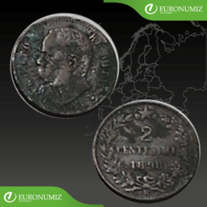 2 CENTESIMI 1898 R TALIANSKO