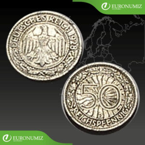 50 REICHSPFENNIG 1928 D NEMECKO