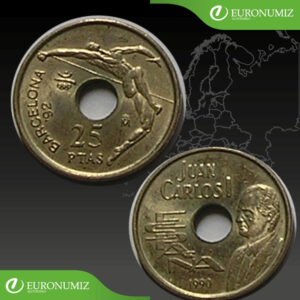 25 PESETAS 1990 SPANIELSKO