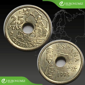 25 PESETAS 1998 SPANIELSKO