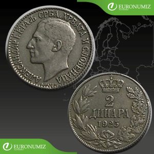 2 DINAR 1925 JUHOSLAVIA