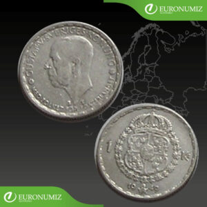 1 KRONA 1949 SVEDSKO  STRIEBRO