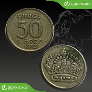 50 ORE 1953 SVEDSKO  STRIEBRO