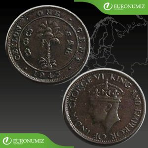ONE CENT 1943 CEYLON