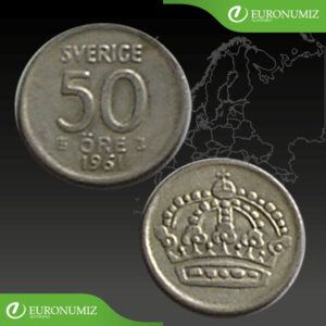 50 ORE 1961 SVEDSKO  STRIEBRO