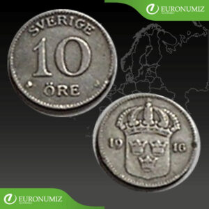 10 ORE 1916 SVEDSKO  STRIEBRO