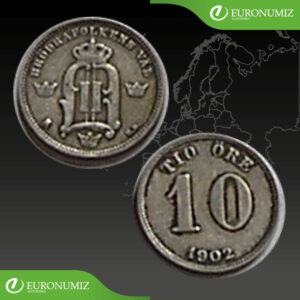 10 ORE 1902 SVEDSKO  STRIEBRO