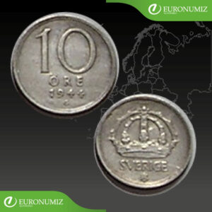 10 ORE 1944 SVEDSKO  STRIEBRO