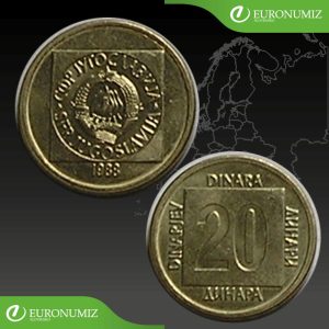 20 DINARA 1988 JUHOSLAVIA