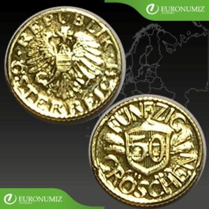 50 GROSCHEN 1946 RAKUSKO  POZLATENY
