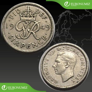 SIX PENCE 1949 VELKA BRITANIA
