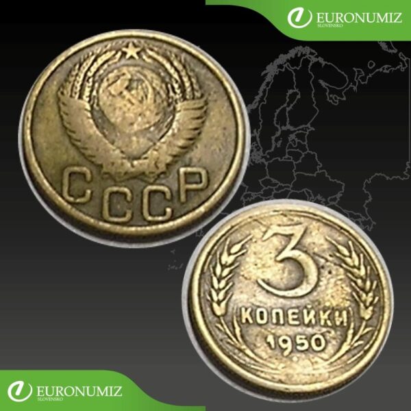 Dolt Rukso 3 KOPEJKY 1950 RUSKO CCCP - euronumizmince.sk