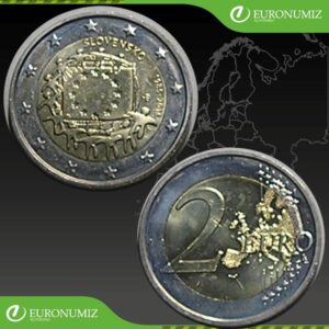 2 € 2015 SLOVENSKO VZNIK VLAJKY EU  UNC