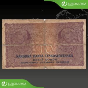 10 KORUN 1927 REPUBLIKA CESKOSLOVENSKA  NATRHNUTA
