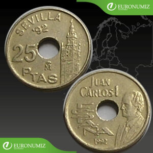 25 PESETAS 1992 SPANIELSKO