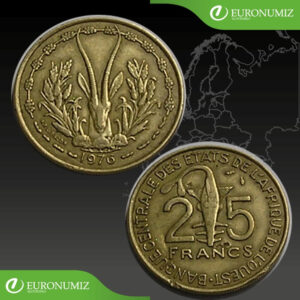25 FRANCS 1976 ZAPADNA AFRIKA