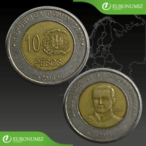 10 PESOS 2016 DOMINIKANSKA REPUBLIKA