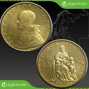 20 LIR 1965 VATIKAN  PAVOL VI