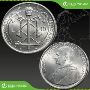 10 LIR 1967 VATIKAN PAVOL VI