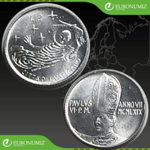 2 LIRI 1969 VATIKAN PAVOL VI