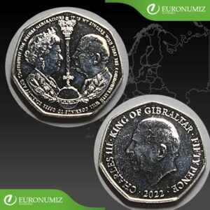 FIFTY PENCE 2022 GIBRALTAR  CHARLES III