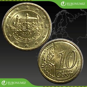 10 CENT 2025 SLOVENSKO  Z OBEHU