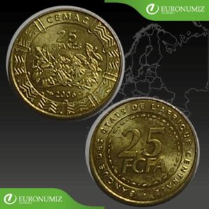 25 FRANCS 2006 CENTRALNA STREDNA AFRIKA