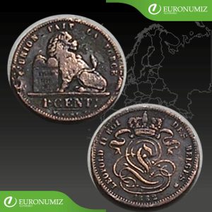 1 CENT 1882 BELGICKO BELGES