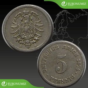 5 PFENNIG 1874 E NEMECKO *R*