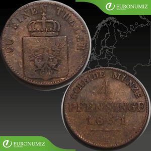 4 PFENNINGE 1851 A NEMECKO