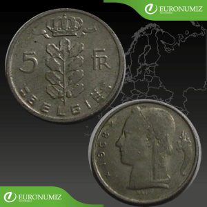 5 FRANK 1968 BELGICKO BELGIE