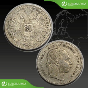 20 KRAJCZAR 1868 B.Z. RAKUSKO UHORSKO  STRIEBRO