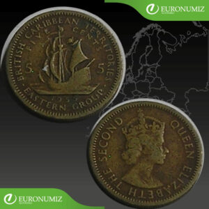 5 CENTS 1955 VYCHODOKARIBSKE STATY