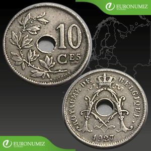 10 CENTIMES 1927 BELGICKO BELGIQUE