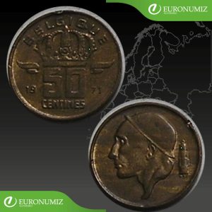 50 CENTIMES 1971 BELGICKO BELGIQUE