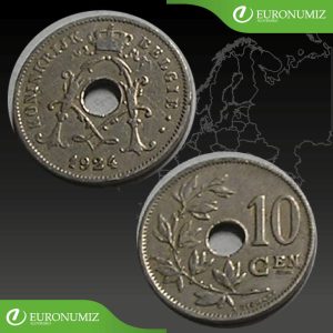 10 CENTIMES 1924 BELGICKO BELGIE