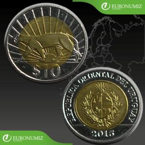 10 PESOS 2015 URUGUAY