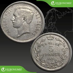 5 FRANCS 1930 BELGICKO BELGES