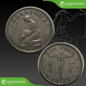 1 FRANK 1929 BELGICKO BELGIQUE