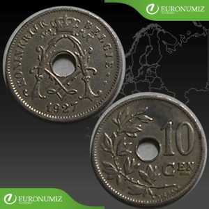 10 CENTIMES 1927 BELGICKO BELGIE