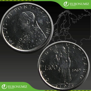 100 LIR 1965 VATIKAN  PAVOL VI