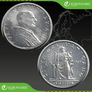 5 LIR 1965 VATIKAN PAVOL VI