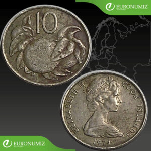 10 CENTS 1974 COOK ISLANDS / KUKOVE OSTROVY