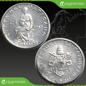 1 LIRA 1965 VATIKAN PAVOL VI