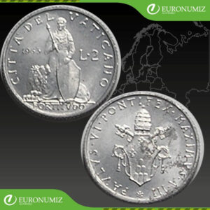 2 LIRA 1965 VATIKAN PAVOL VI