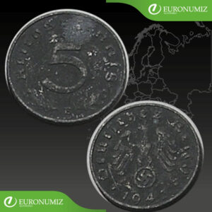 5 REICHSPFENNIG 1943 E NEMECKO