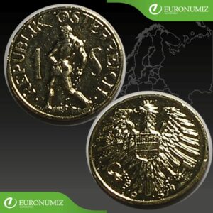 1 SCHILLING 1957 RAKUSKO  POZLATENY