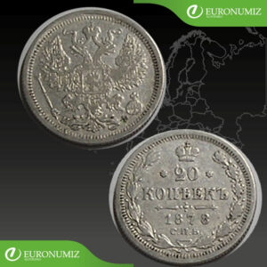 20 KOPEJOK 1878 RUSKO STRIEBRO