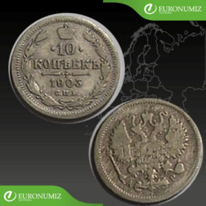 10 KOPEJOK 1903 RUSKO STRIEBRO