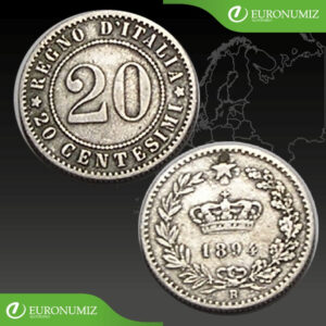 20 CENTESIMI 1894 R TALIANSKO